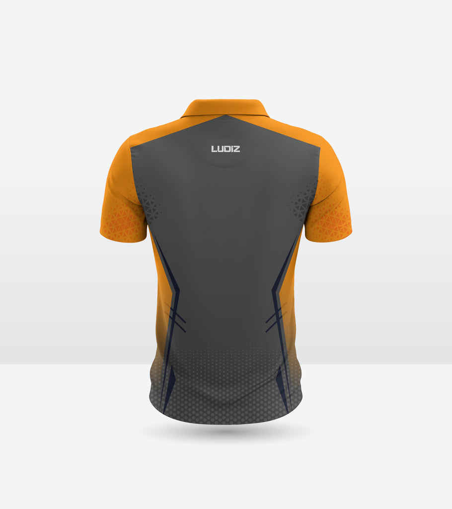 Cricket Jersey Grey And Orange Jersey EGO SPORT EG 5150 Micro T